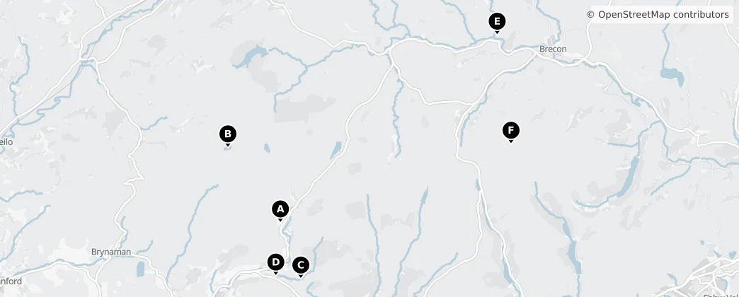 Map of Bannau Brycheiniog National Park