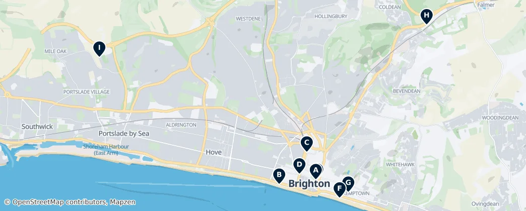Map of Brighton & Hove