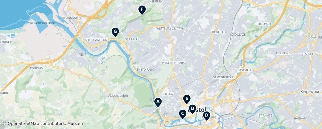 Map of Bristol