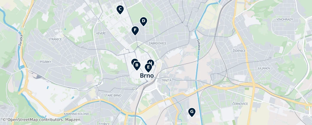 Map of Brno