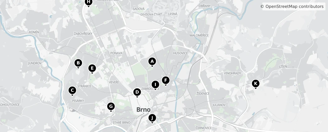 Map of Brno