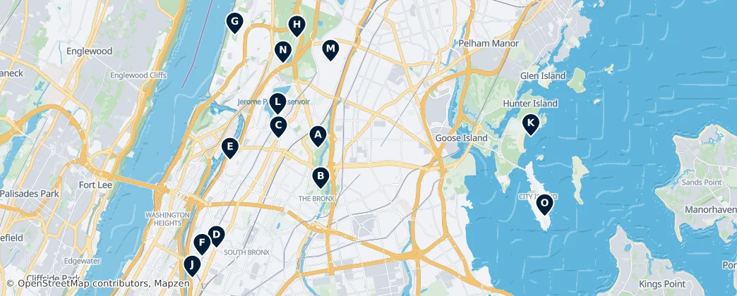 Map of El Bronx