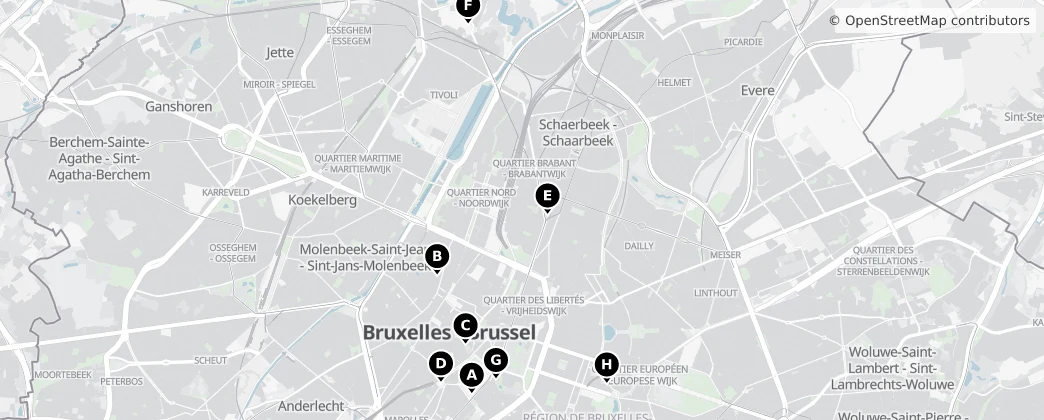 Map of Bruselas