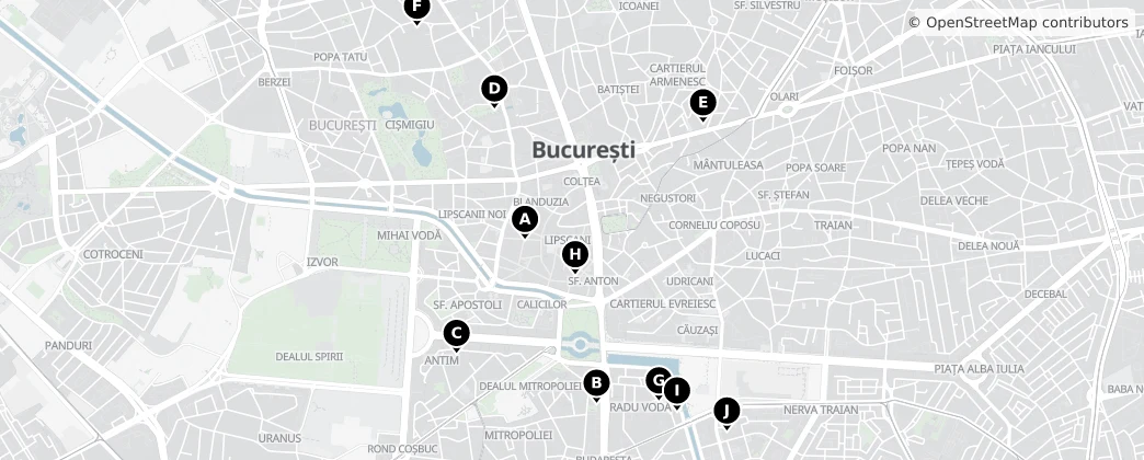 Map of Bucarest