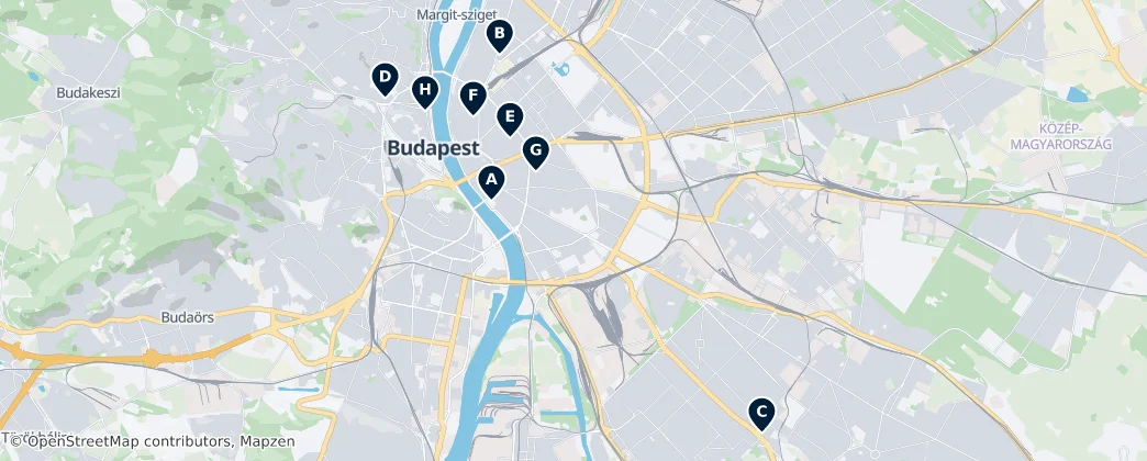 Map of Budapest