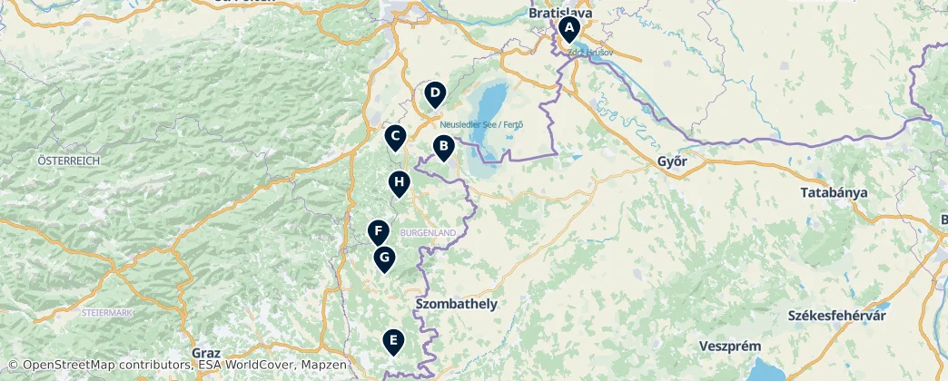 Map of Burgenland