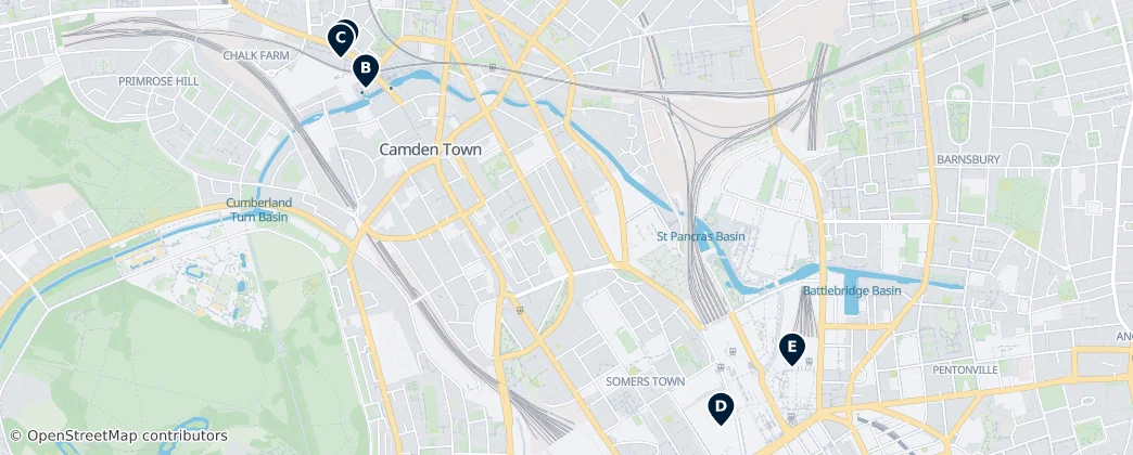 Map of Camden Town