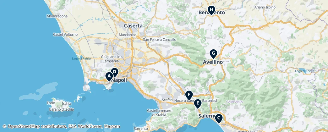 Map of Campania