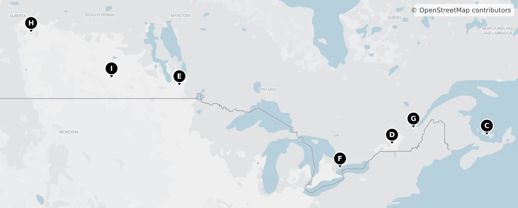 Map of Canadá