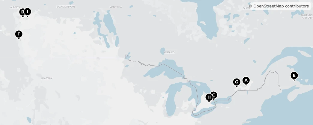 Map of Canadá