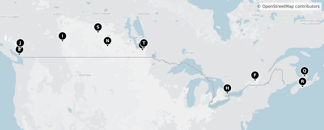 Map of Canadá