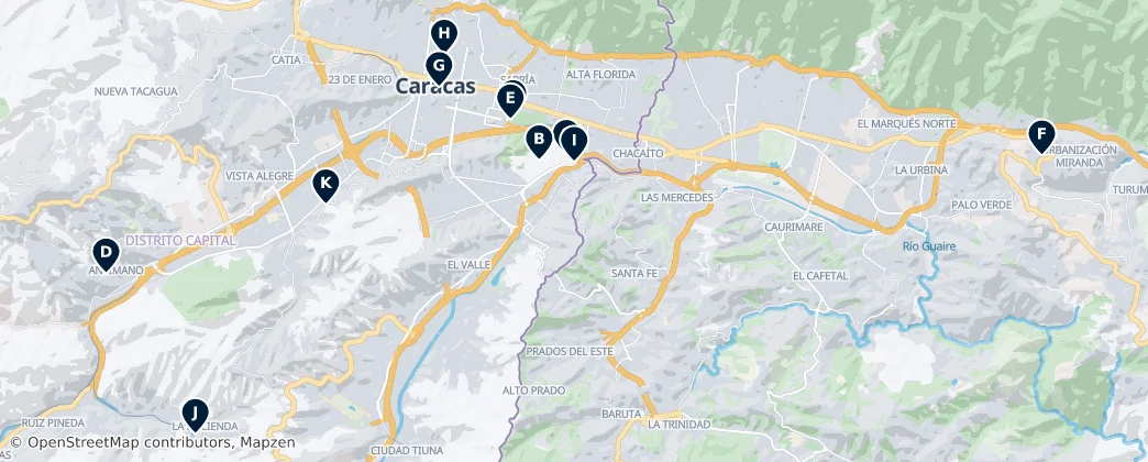 Map of Región Capital