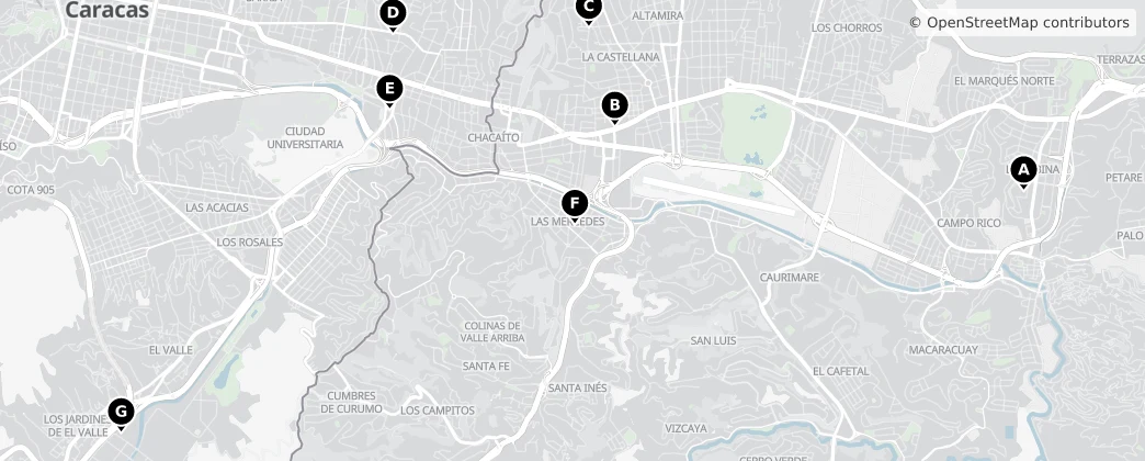 Map of Caracas