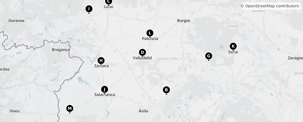 Map of Castilla y León
