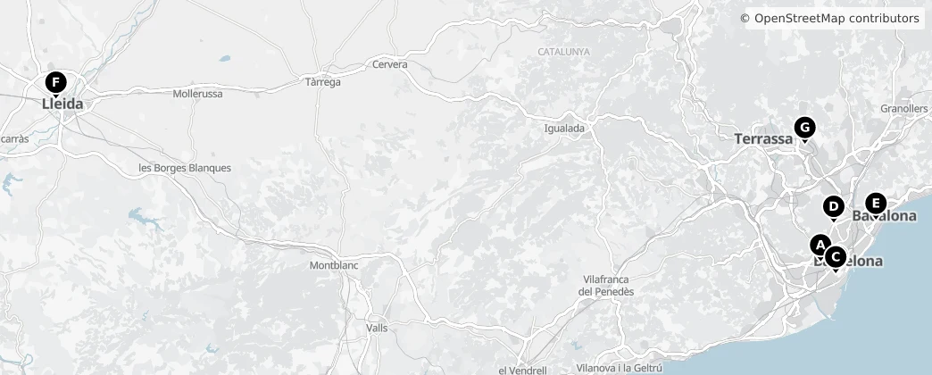 Map of Cataluña