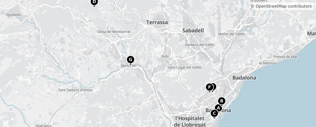 Map of Cataluña