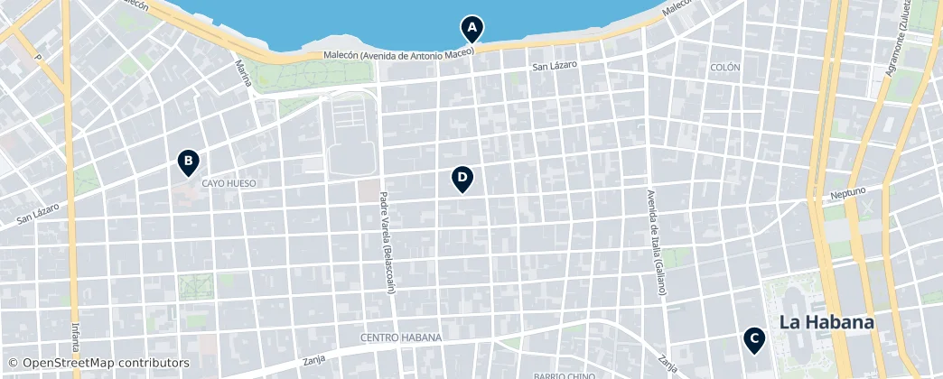 Map of Centro Habana