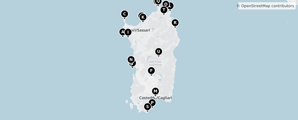 Map of Cerdeña