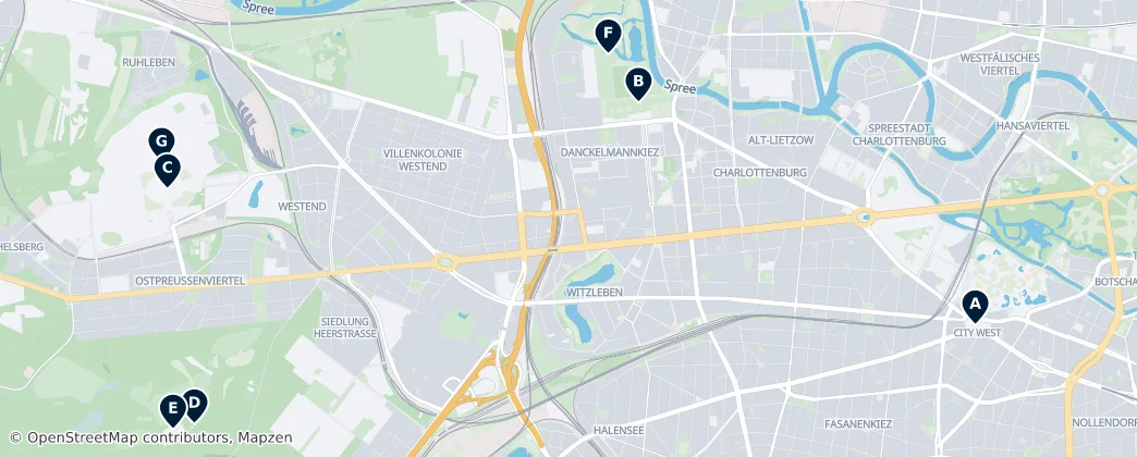Map of Charlottenburg-Wilmersdorf