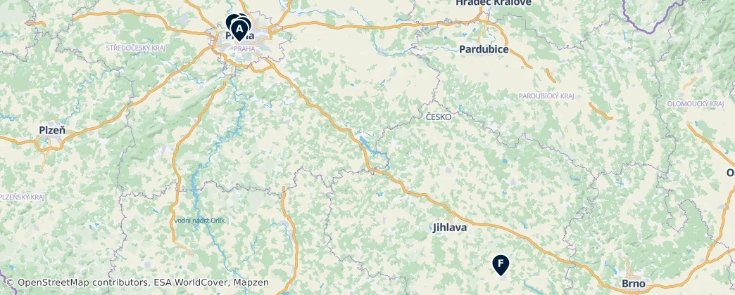 Map of Chequia