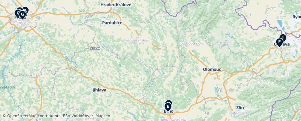 Map of Chequia