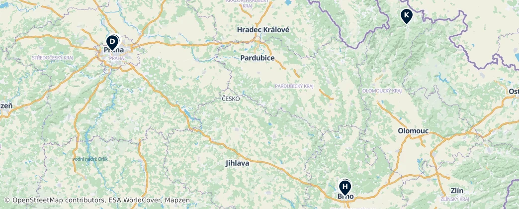Map of Chequia