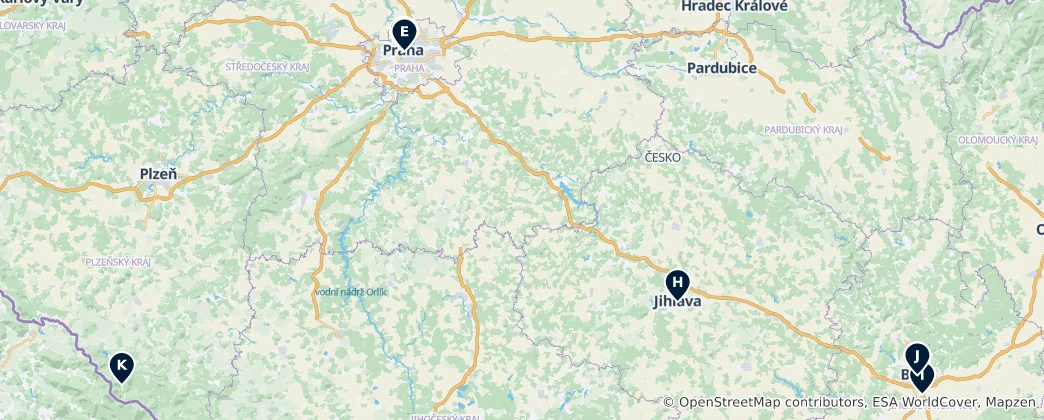 Map of Chequia
