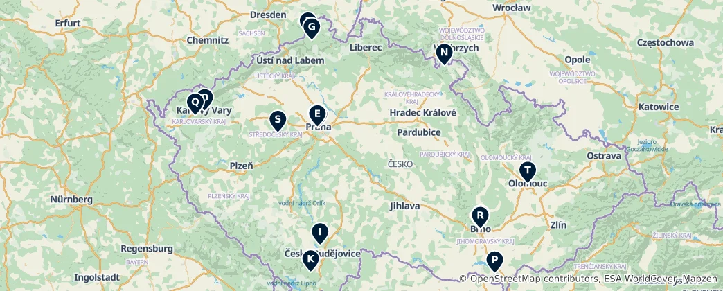 Map of Chequia