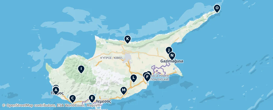 Map of Chipre
