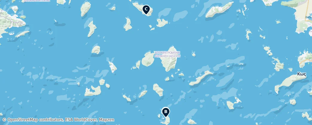 Map of Cícladas