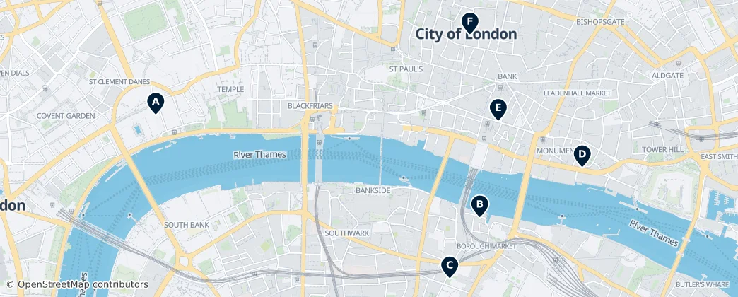 Map of City de Londres