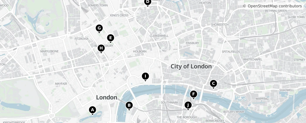 Map of City de Londres