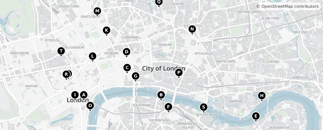 Map of City de Londres