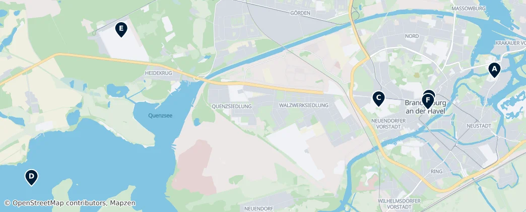 Map of Ciudad de Brandeburgo