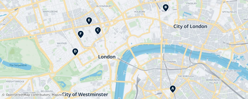 Map of Ciudad de Westminster