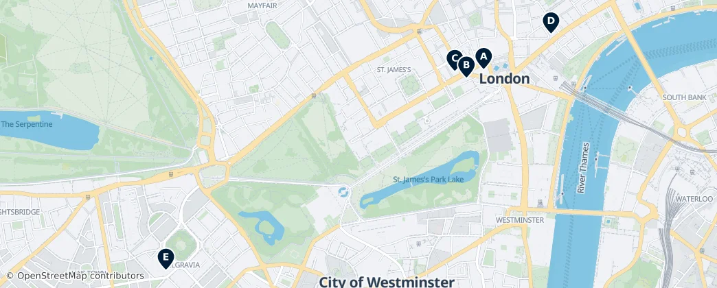 Map of Ciudad de Westminster