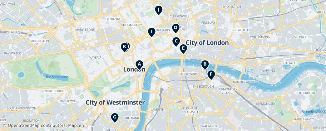Map of Ciudad de Westminster