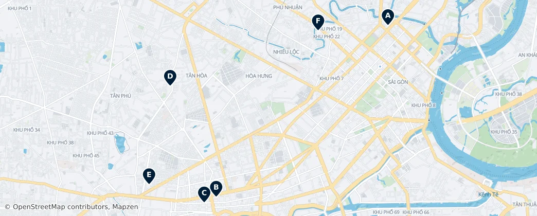 Map of Ciudad Ho Chi Minh