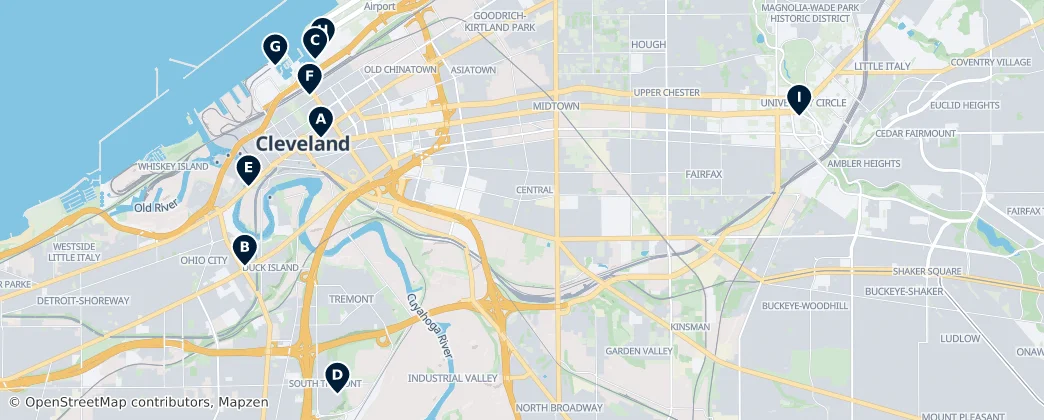 Map of Cleveland