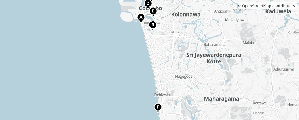 Map of Colombo District