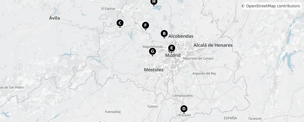 Map of Comunidad de Madrid