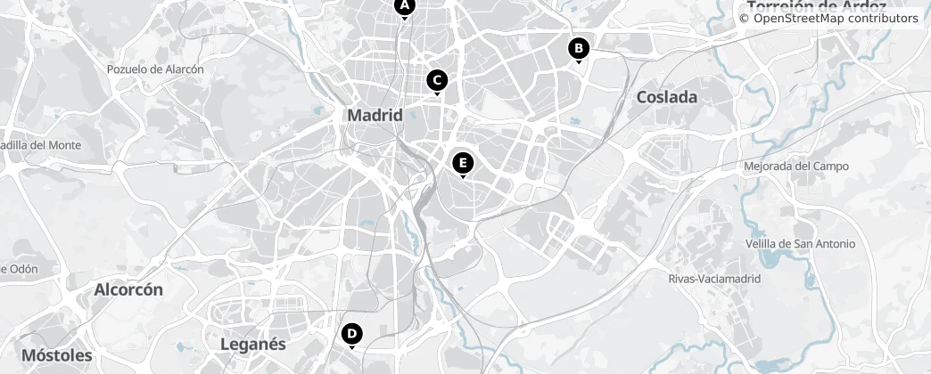 Map of Comunidad de Madrid