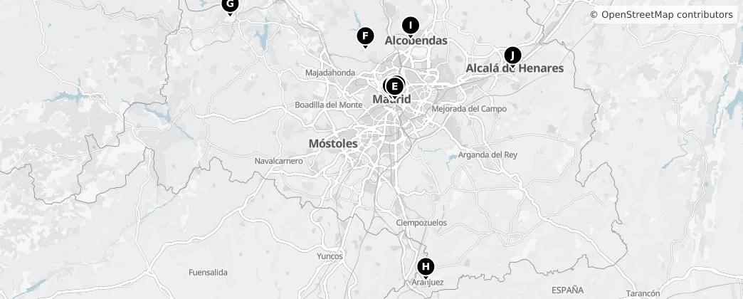 Map of Comunidad de Madrid