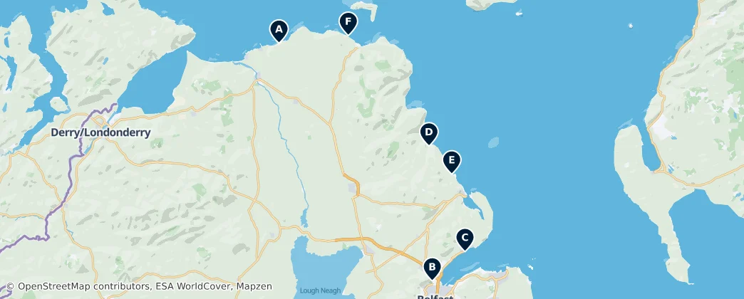 Map of Condado de Antrim