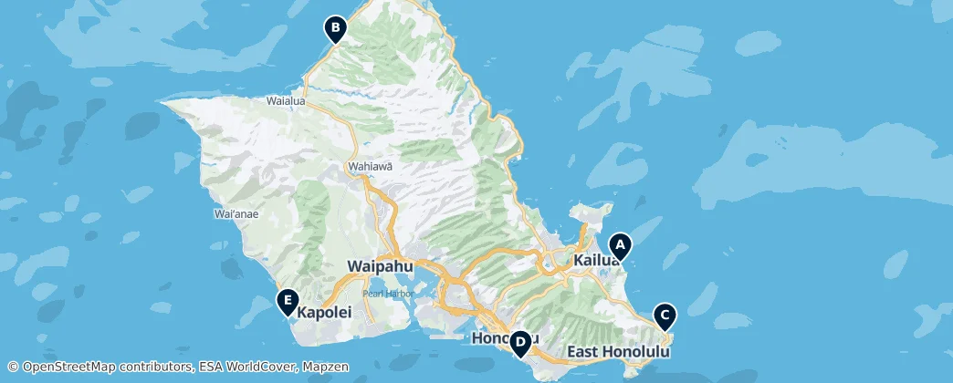 Map of Condado de Honolulu