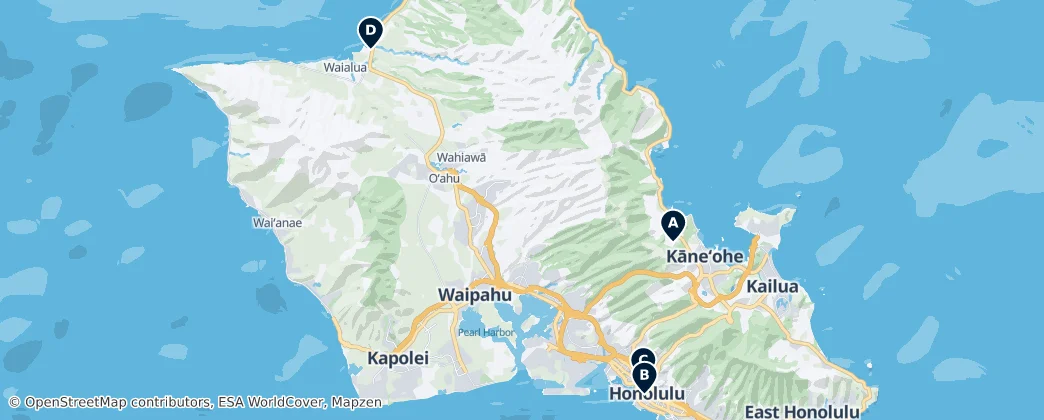 Map of Condado de Honolulu