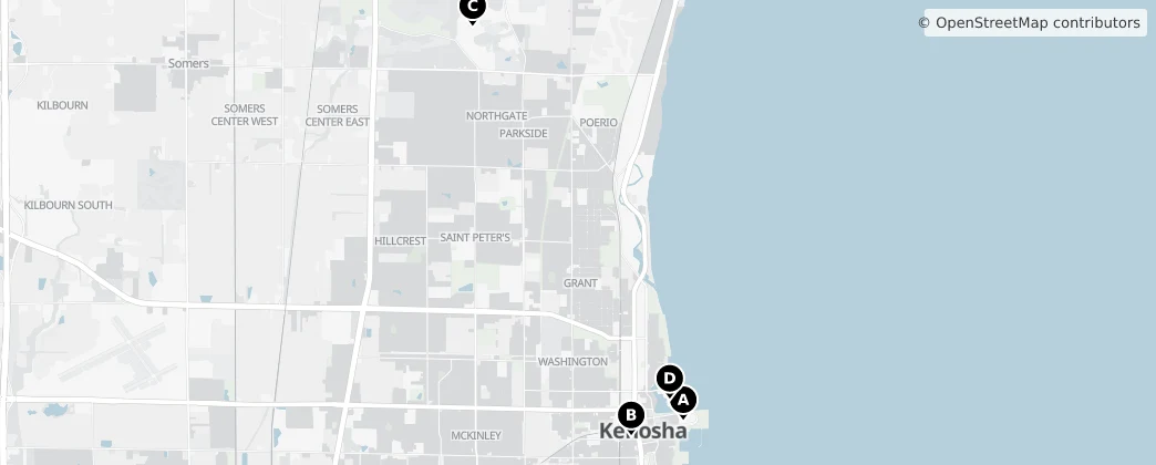 Map of Condado de Kenosha