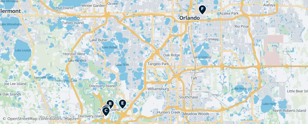 Map of Condado de Orange