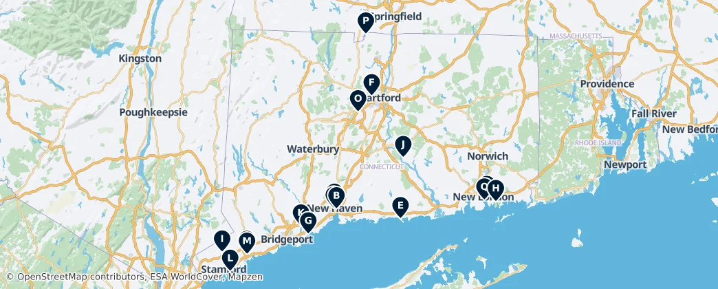 Map of Connecticut
