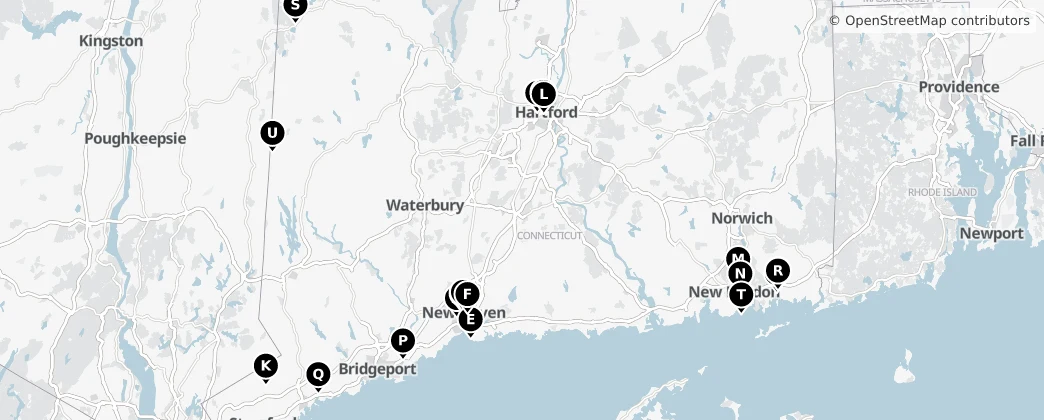 Map of Connecticut